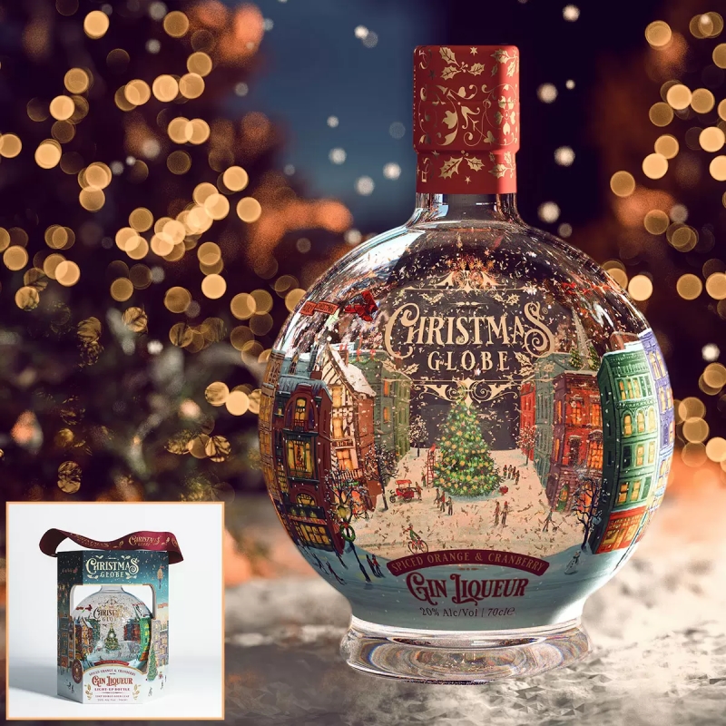 christmas globe orange & cranberry gin liqueur, 70cl